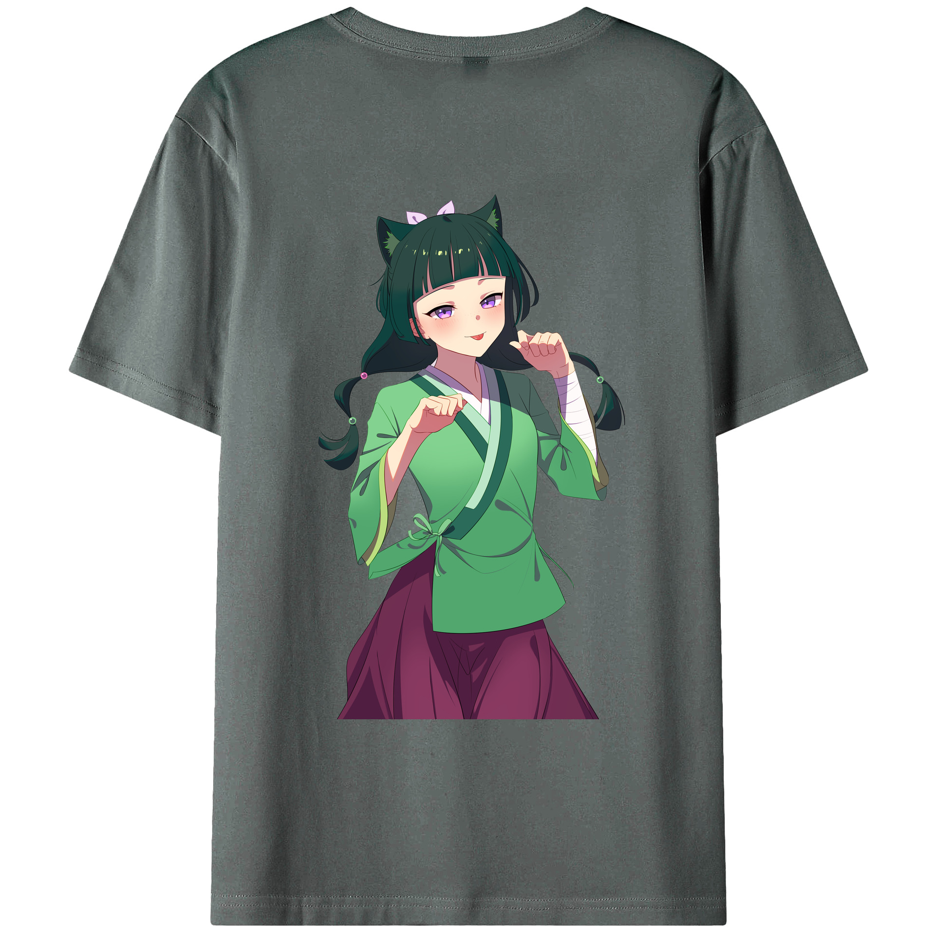 （画像用） 薬屋のひとりごと The Apothecary Diaries 綿100％ メンズ半袖Tシャツ（バックプリント） 通気性